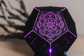 Интерьерный проекционный светильник Мандала Black Flower